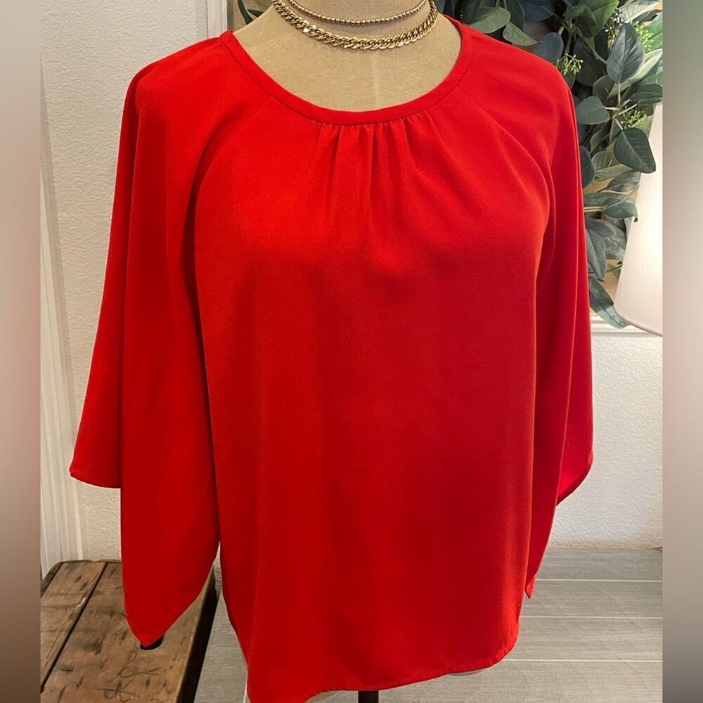 GIANNI BINI Red Flowy Loose fit Top Shirt size XS - Picture 2 of 7